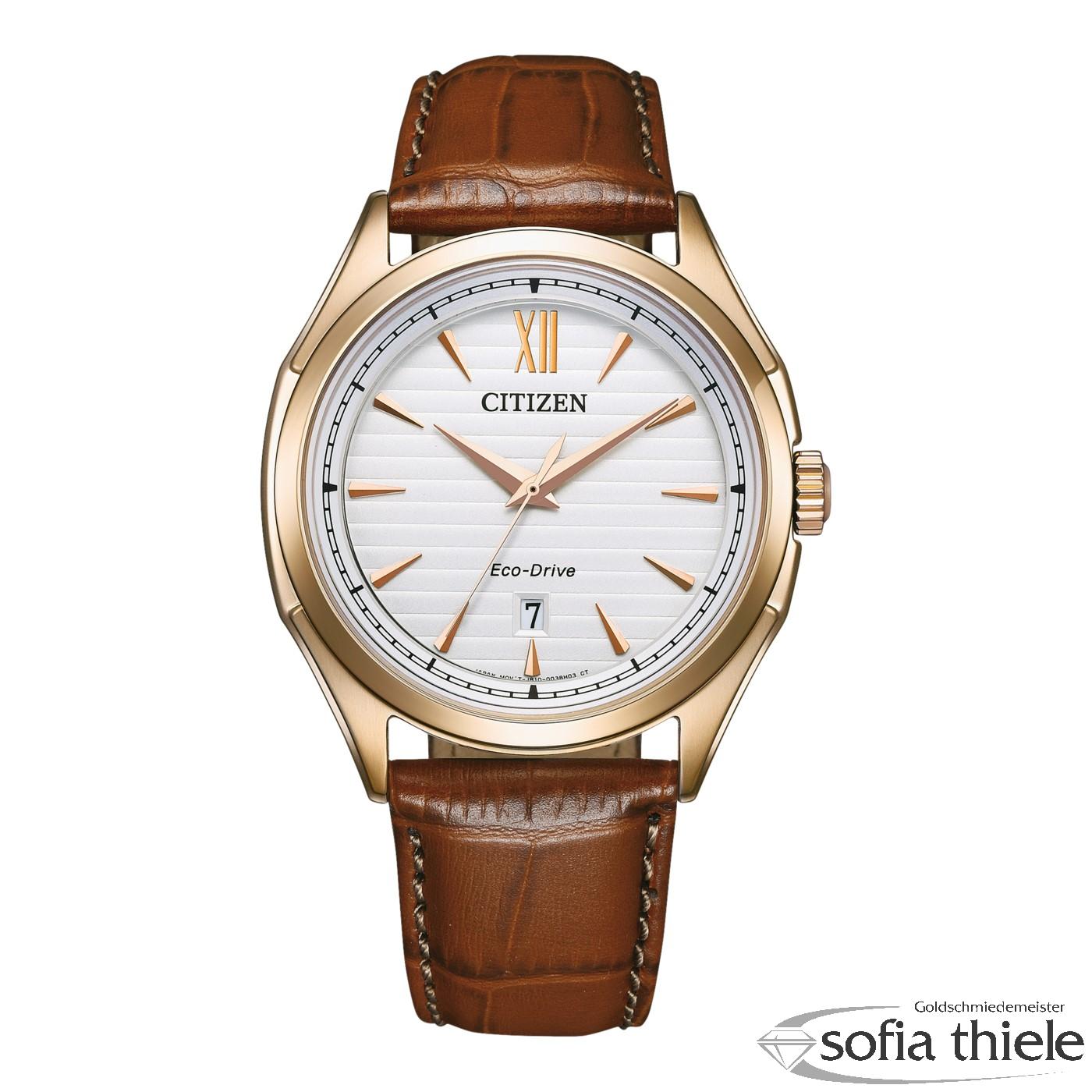 Herrenuhr Lederband Quarz AW1753-10A