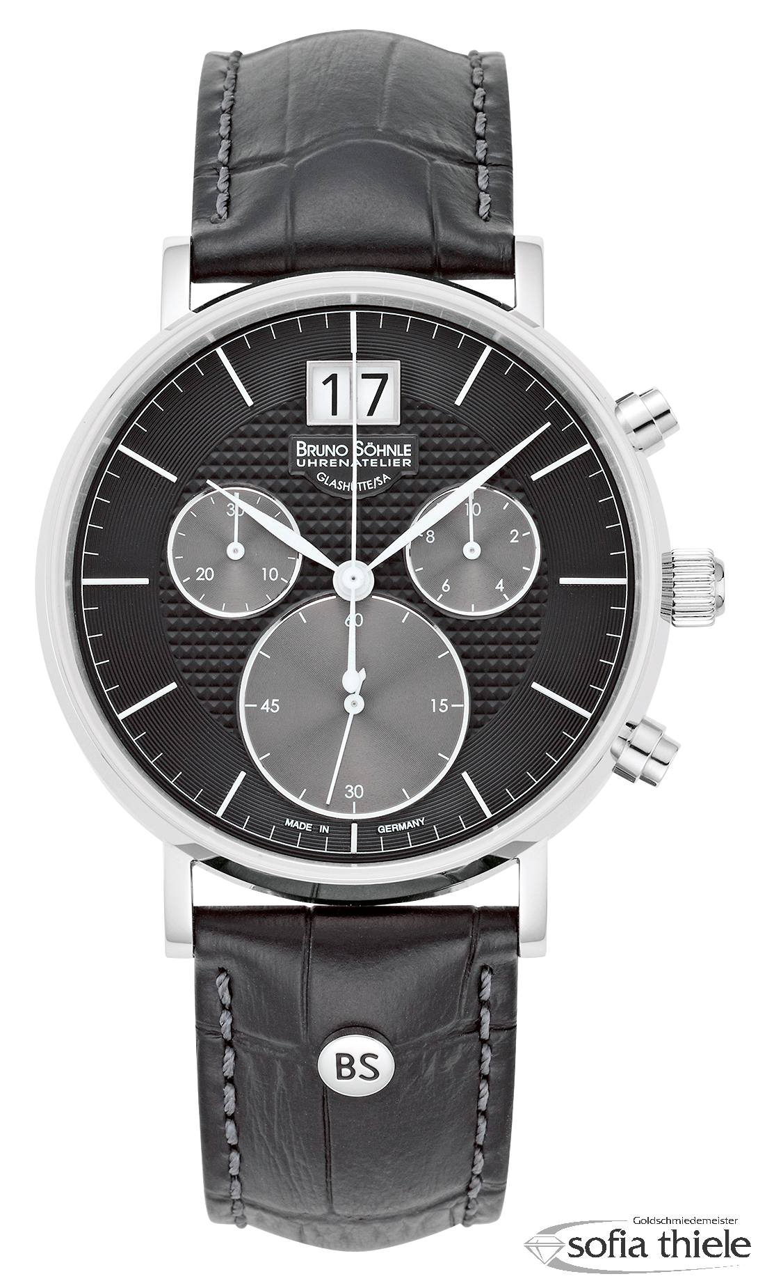 Herrenuhr Lederband Quarz 17-13216-741