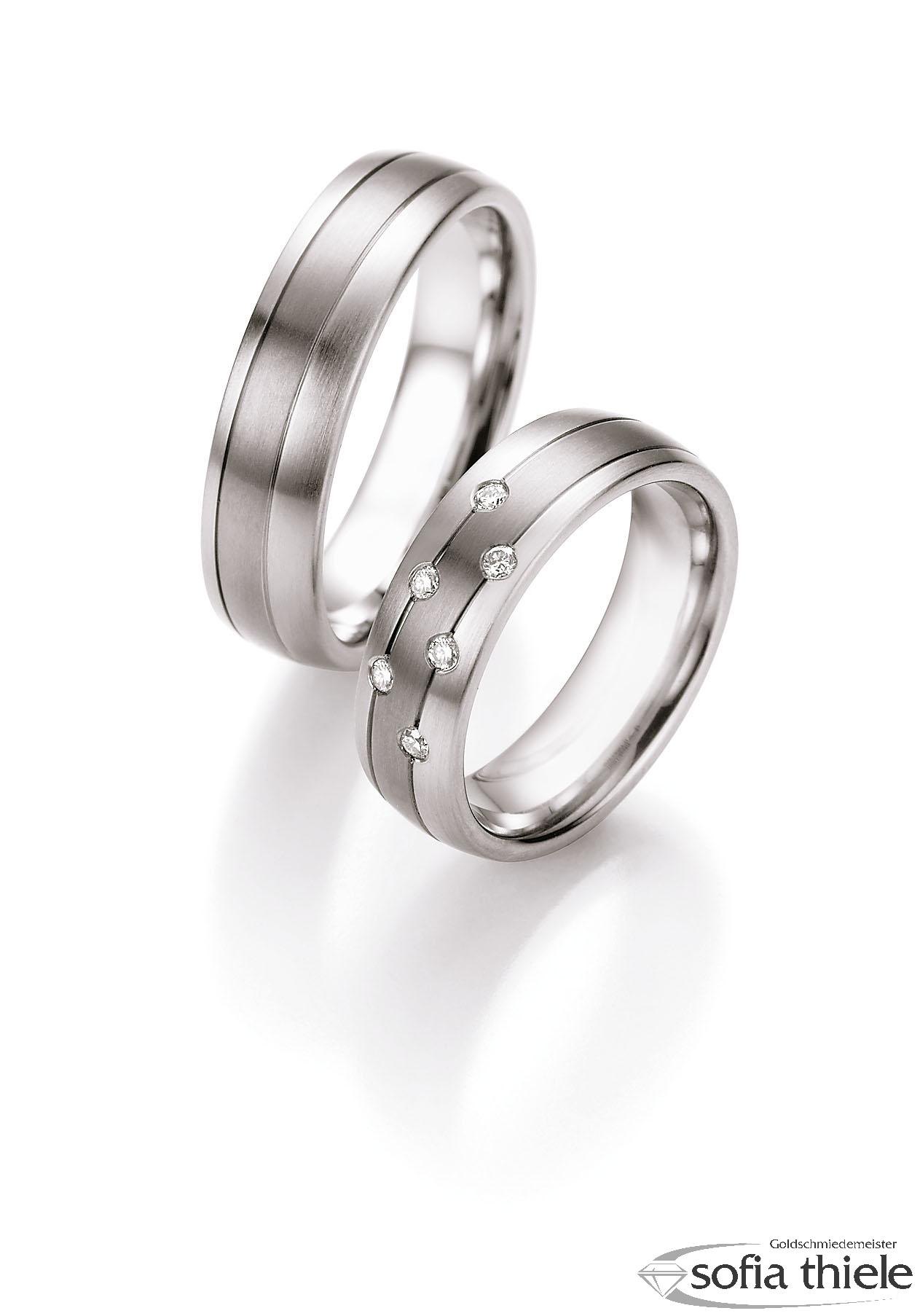 Trauringe Edelstahl Paar 68-06040-060 Trauringe Edelstahl Paar 68-06040-060