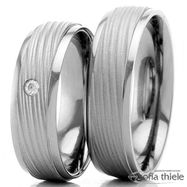 Trauring Palladium Paar R-501