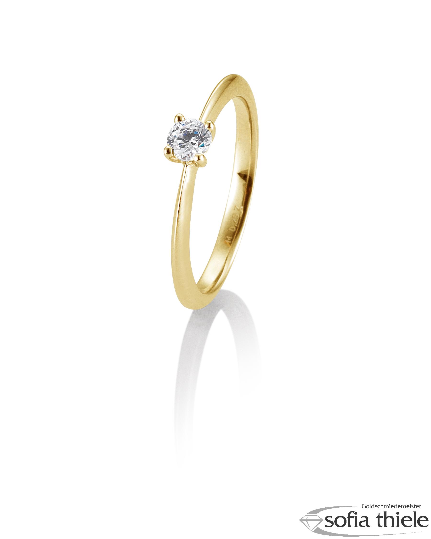 Damenring Gold  mit Diamant B-41-056360-585G-L
