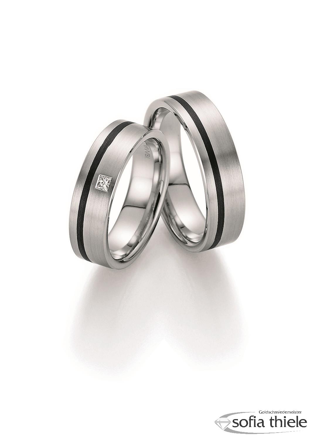 Trauringe Platin Paar F-01130-061