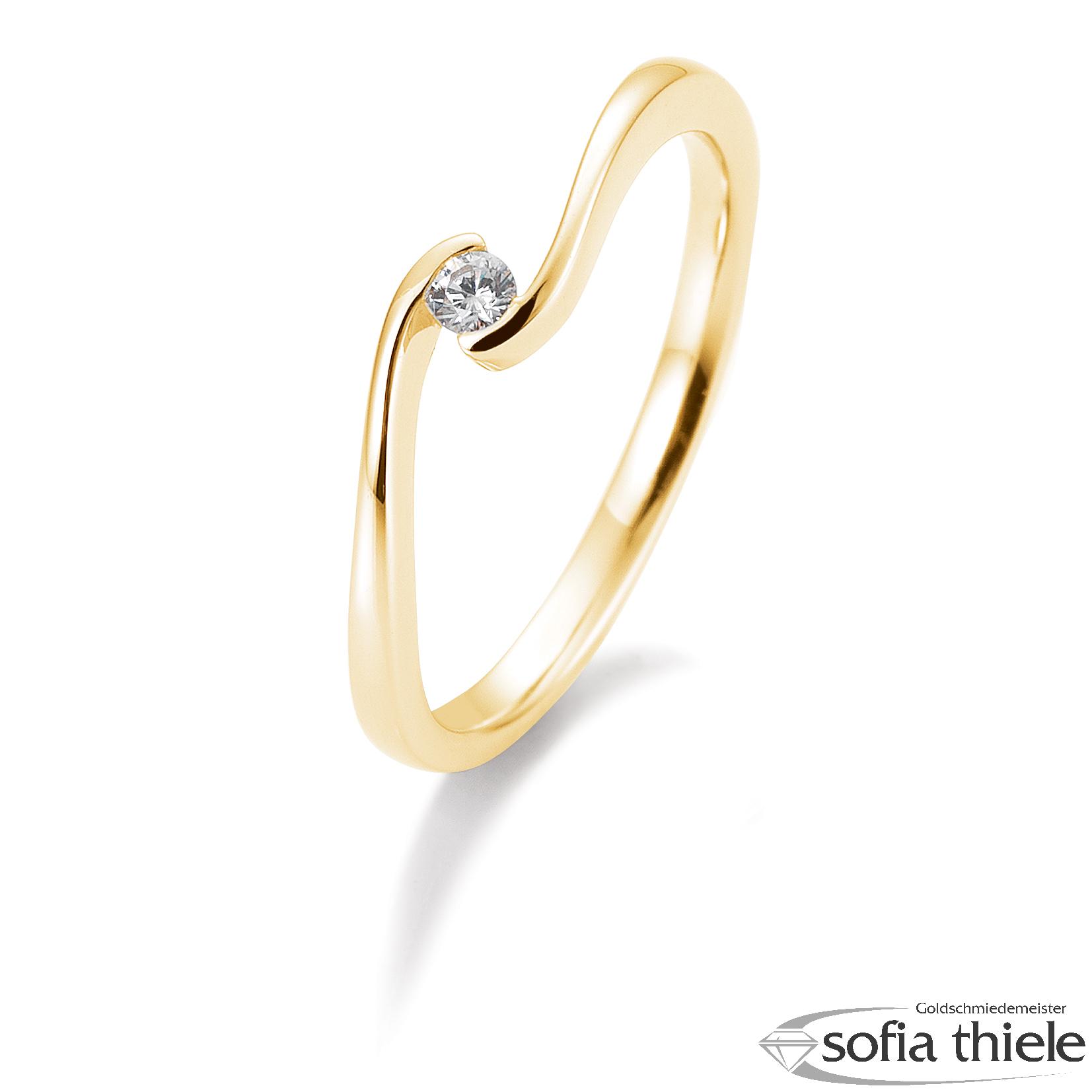 Damenring Gold  mit Diamant B-41-859390-585G