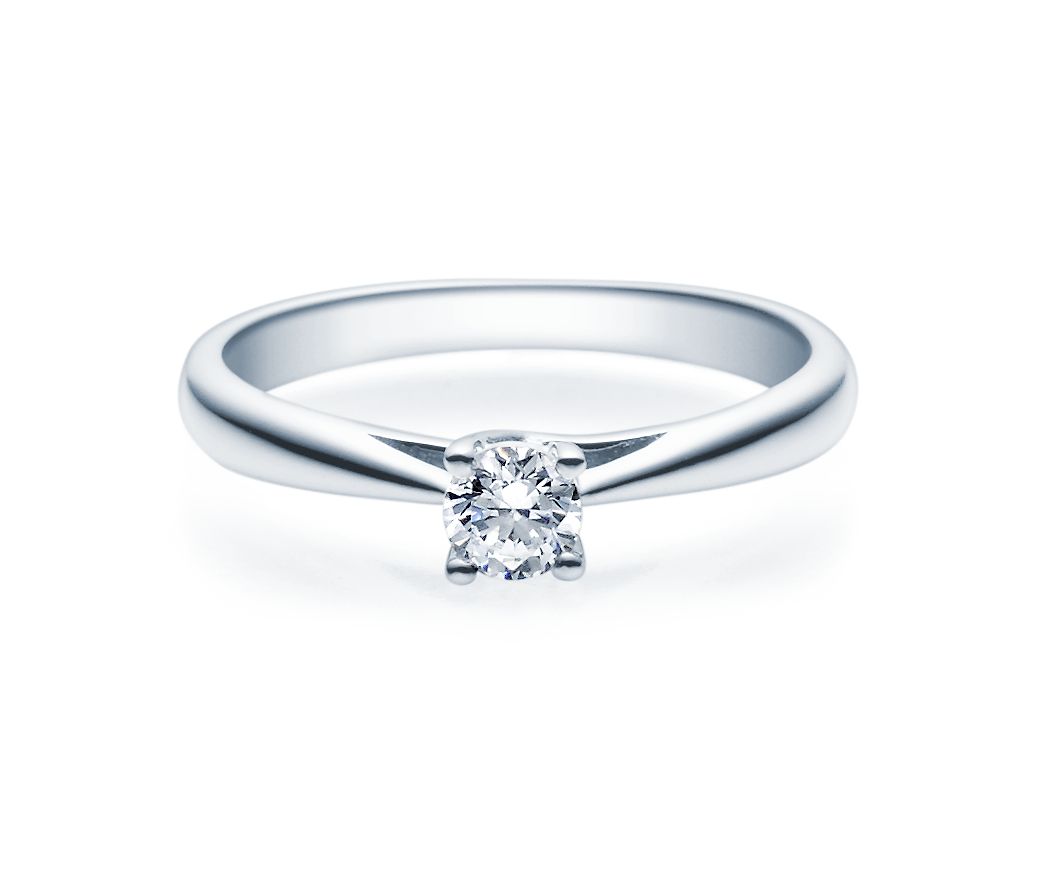 Damenring Silber mit Diamant 18002-0,3-L