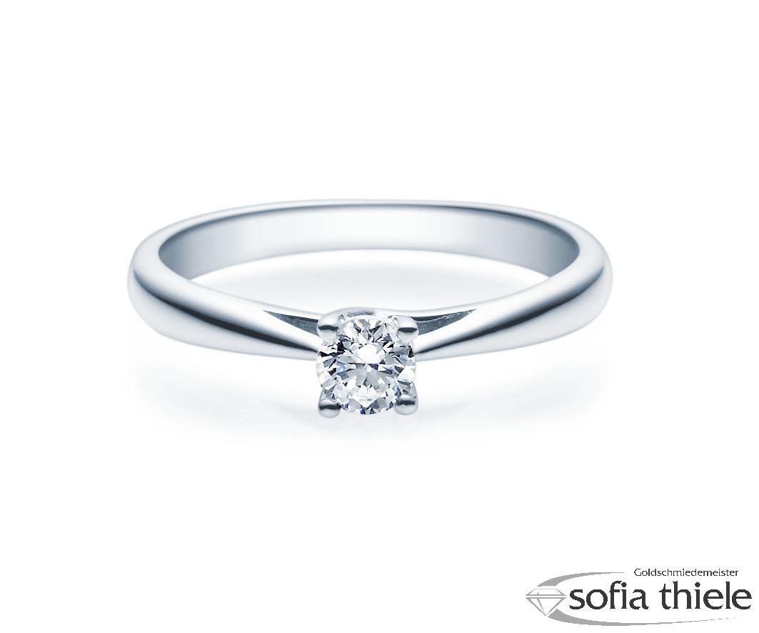 Damenring Silber mit Diamant 18002-0,3-L