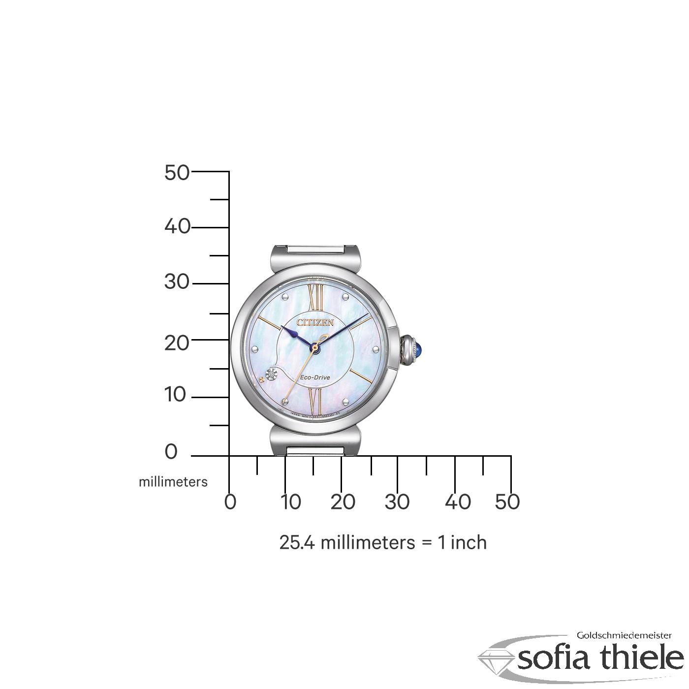 Damenuhr Metallband Quarz EM1070-83D