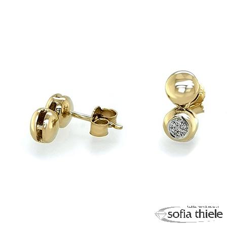 Ohrstecker Gold m. Diamant 1103088-0