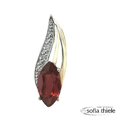 Kettenanhänger Gold m. Farbst. 005-19-320219R-G