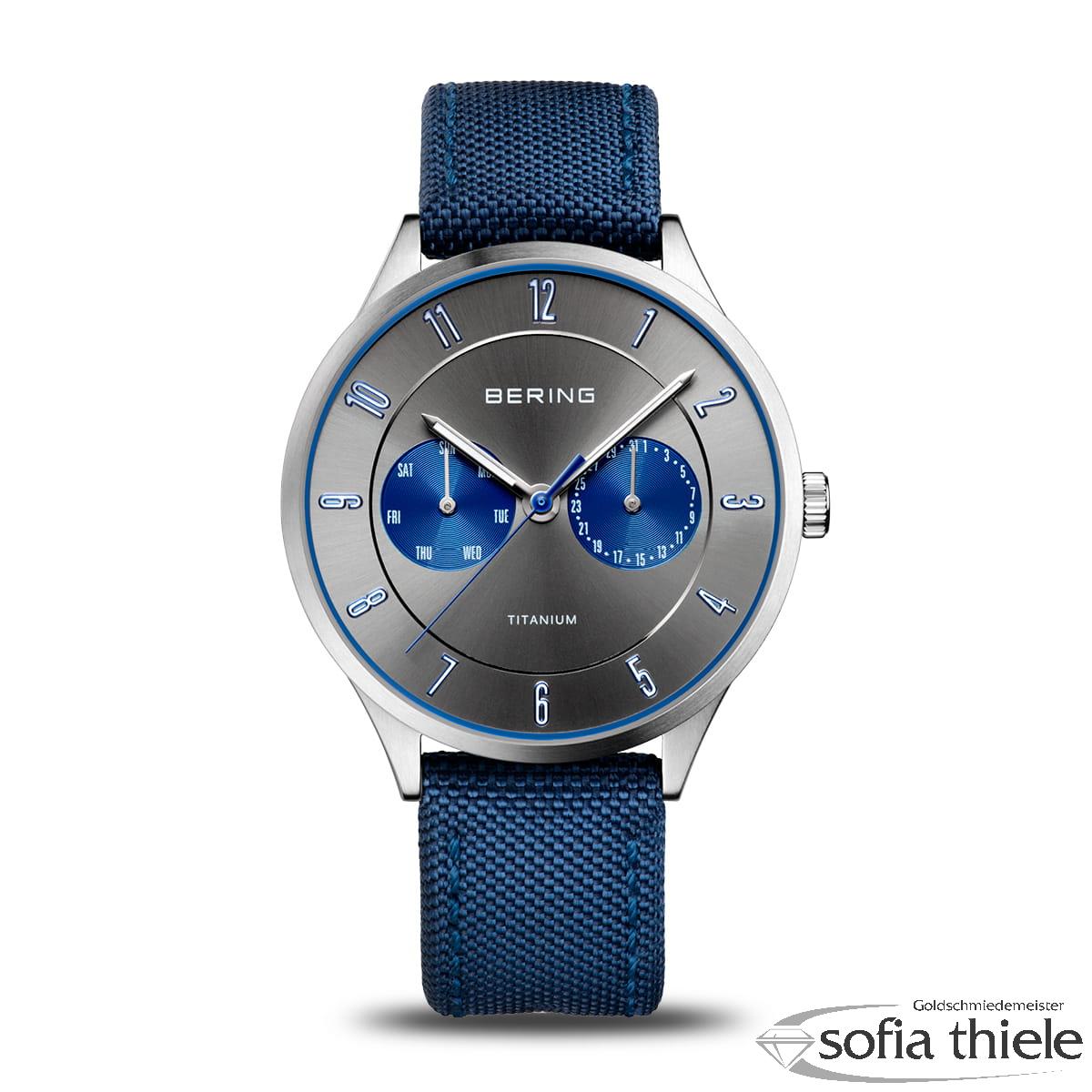 Herrenuhr Lederband Quarz 11539-873