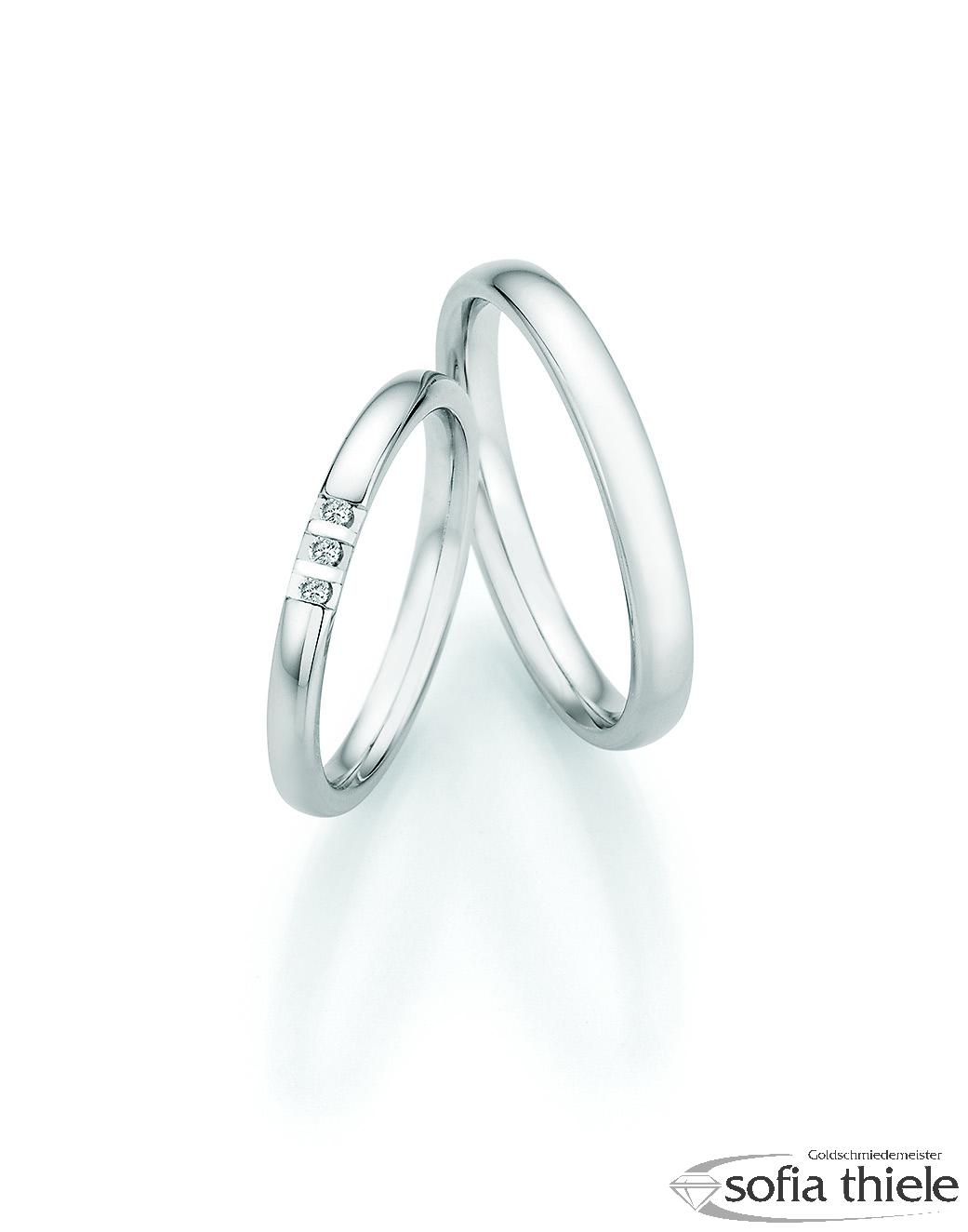 Trauringe Silber Paar 55-33150-035