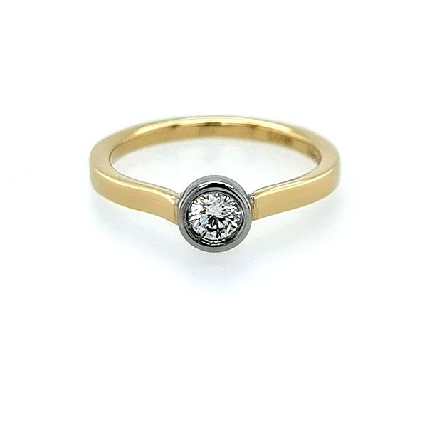 Damenring Gold  mit Diamant Ring-585-WG-B