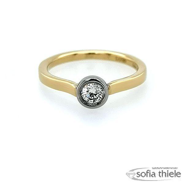 Damenring Gold  mit Diamant Ring-585-WG-B