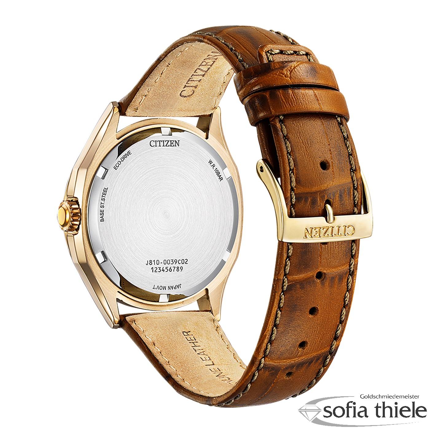 Herrenuhr Lederband Quarz AW1753-10A