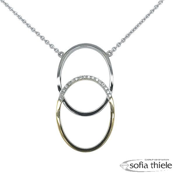 Kette-Collier Gold mit Diamanten 6101432-0