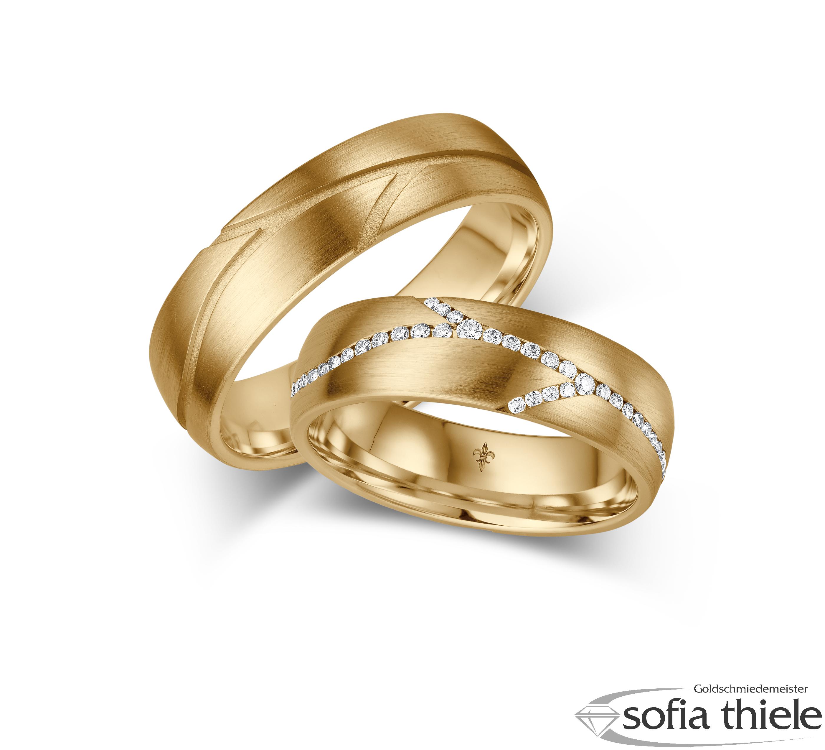 Trauringe Gold Paar TR-00017G-375