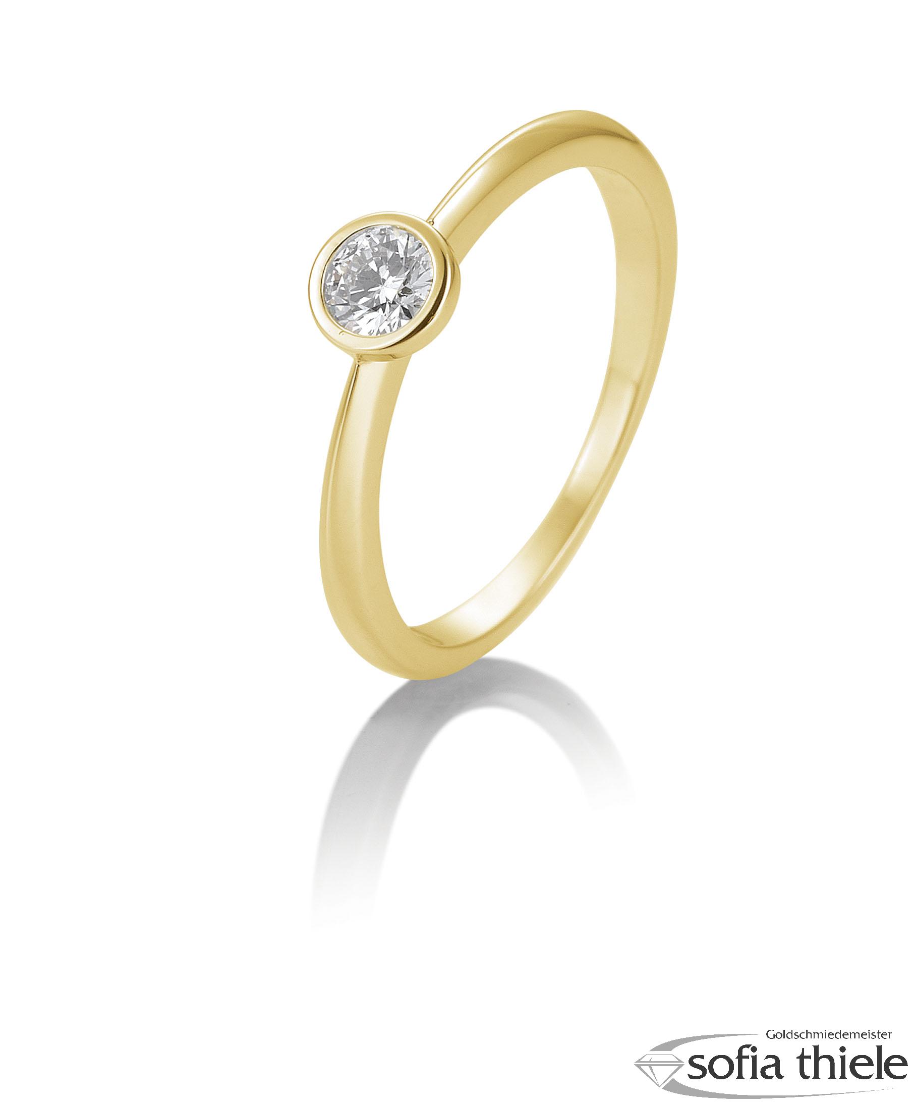 Damenring Gold  mit Diamant B-41-851299-5G-L