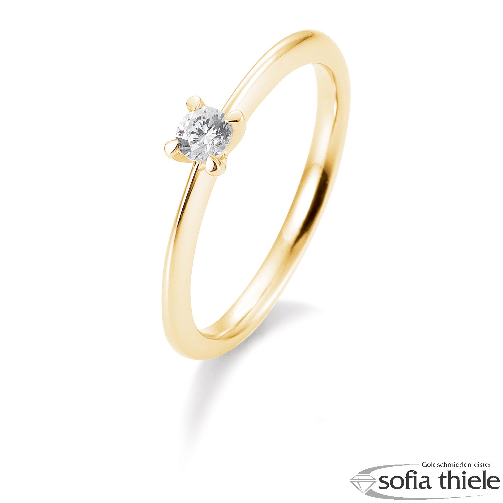 Damenring Gold  mit Diamant B-41-056340-585G