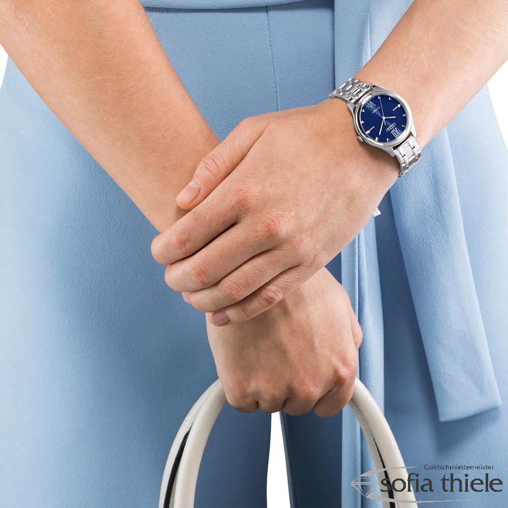 Damenuhr Metallband Quarz EM0500-73L